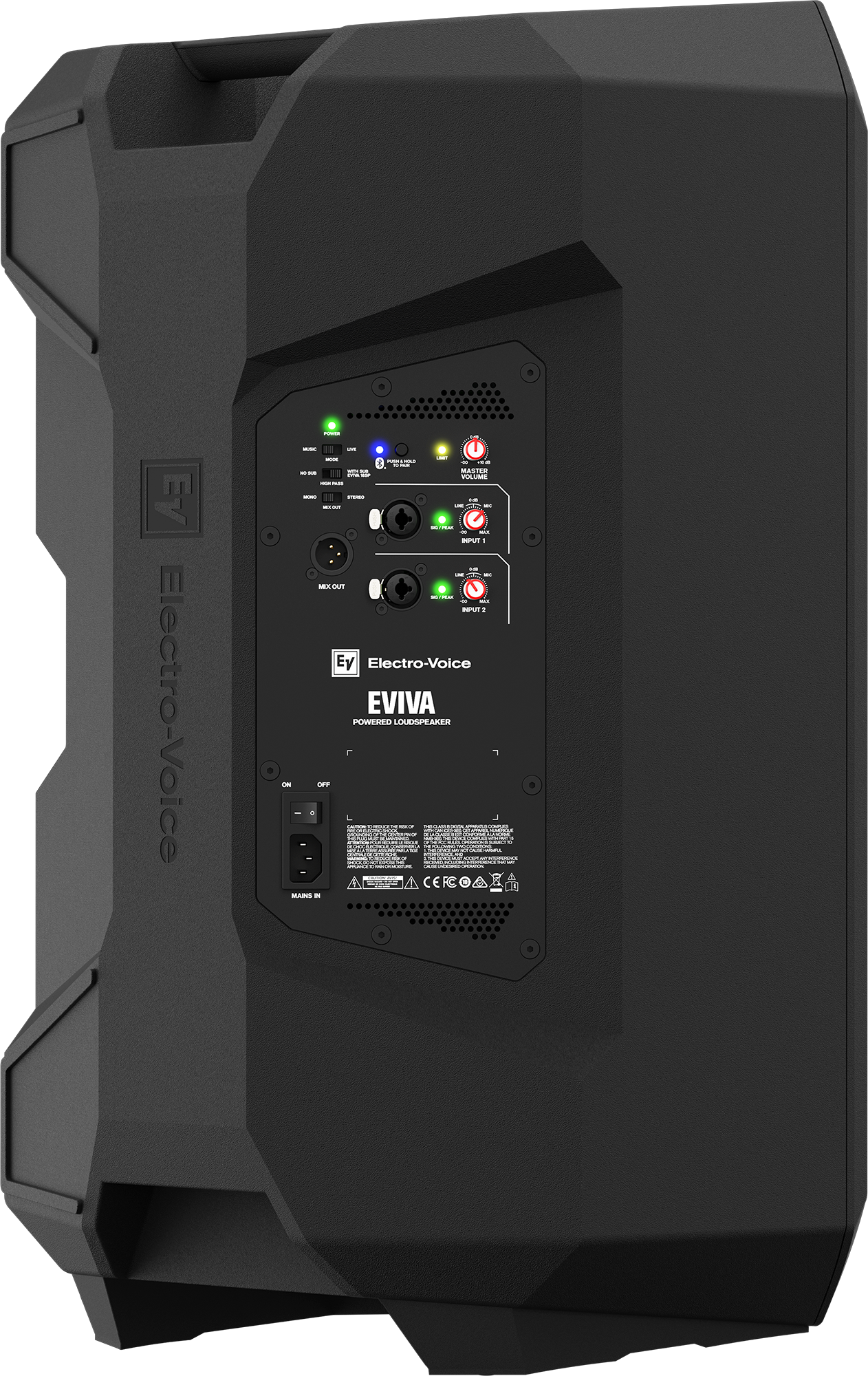 EV ElectroVoice EVIVA 15P 1000W 2 Way 15" Powered Portable Loudspeaker - Each