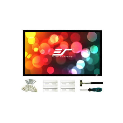 Elite ER100WH1-A1080P4K - 100" Sable Frame Acoustic Pro 1080P Full HD Fixed Transparent Perforated Frame Projection Screen