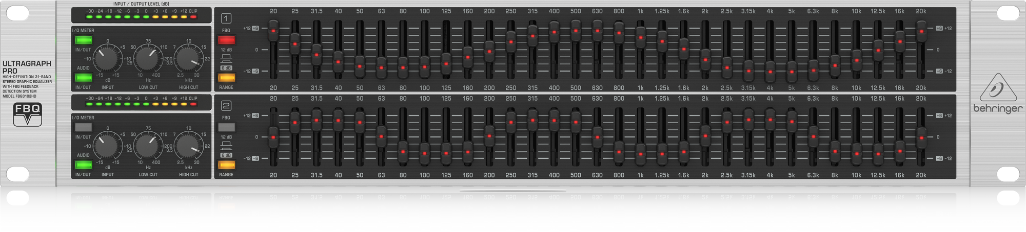 Behringer Ultragraph Pro FBQ3102HD High-Definition 31-Band Stereo Graphic Equalizer with FBQ Feedback Detection System