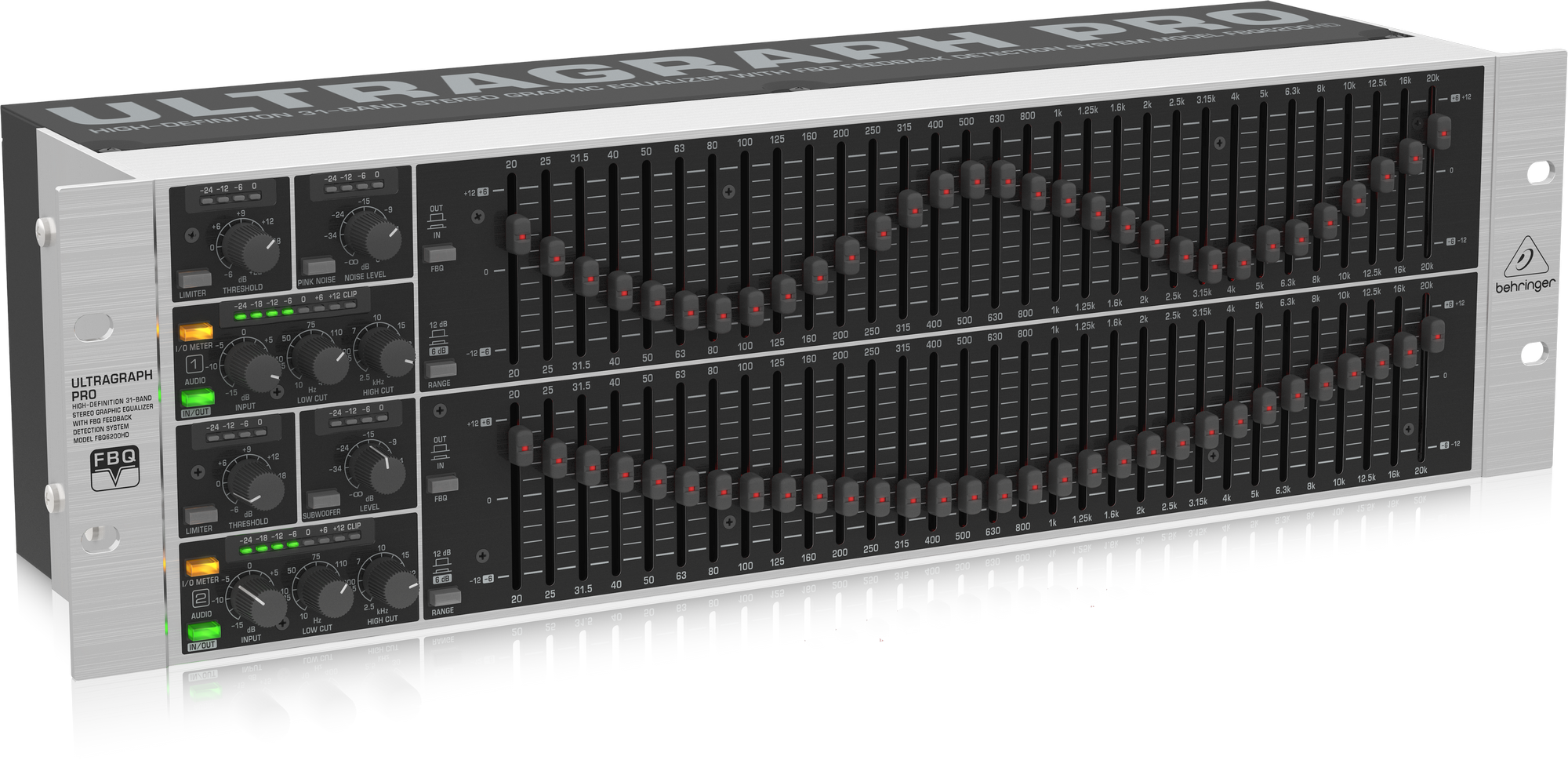 Behringer Ultragraph Pro FBQ6200HD High-Definition 31-Band Stereo Graphic Equalizer with FBQ Feedback Detection System