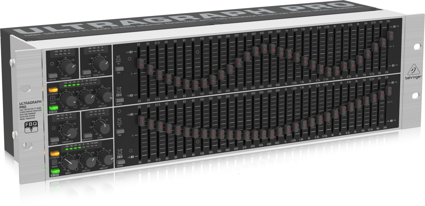 Behringer Ultragraph Pro FBQ6200HD High-Definition 31-Band Stereo Graphic Equalizer with FBQ Feedback Detection System
