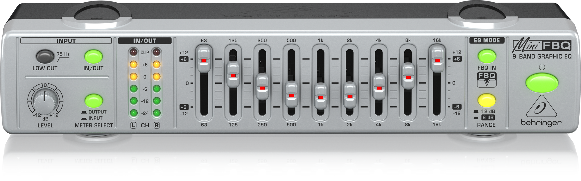 Behringer FBQ800 Ultra-Compact 9-Band Graphic Equalizer with FBQ