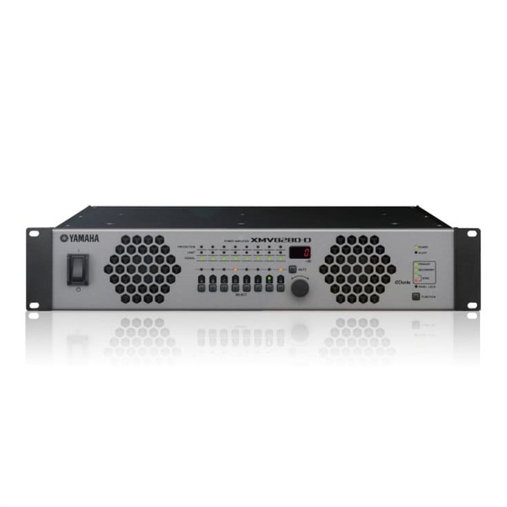 Yamaha XMV8280D 8-channel 280W Power Amplifier Dante Models For Larger Venues Where Long Distance Cabling Is Required  - Each