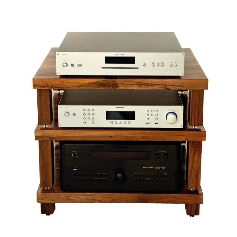 Sigma Podium Reference Hi-Fi Rack Premium Solid Hardwood Modular Rack for Audiophiles , Weight Capacity: 100 Kg Per Tier