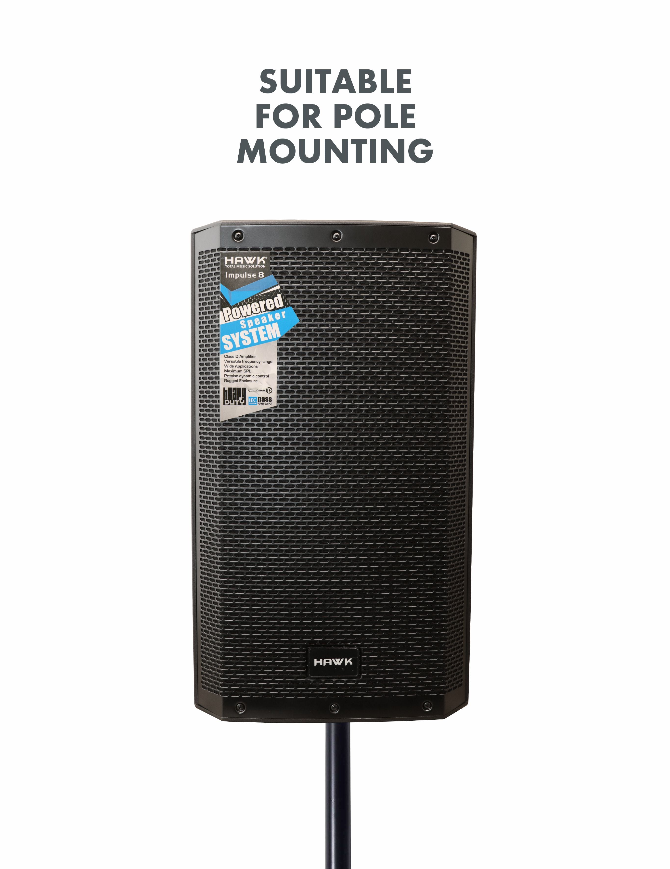 HAWK Impulse 8 Impulse Series 8 inch Active Speaker with 4 DSP Premium High-Performance Professional Loudspeaker System
