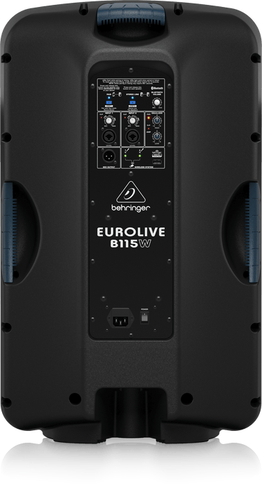 Behringer EUROLIVE B115W Active 2-Way 15" PA Speaker System with Bluetooth Wireless Technology, Wireless Microphone Option and Integrated Mixer - Each