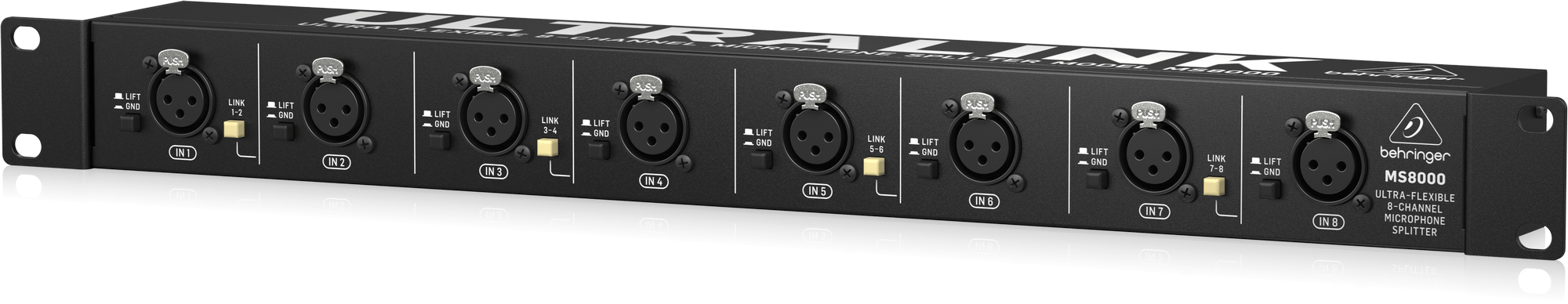 Behringer Ultralink MS8000 Ultra-Flexible 8-Channel Microphone Splitte ...