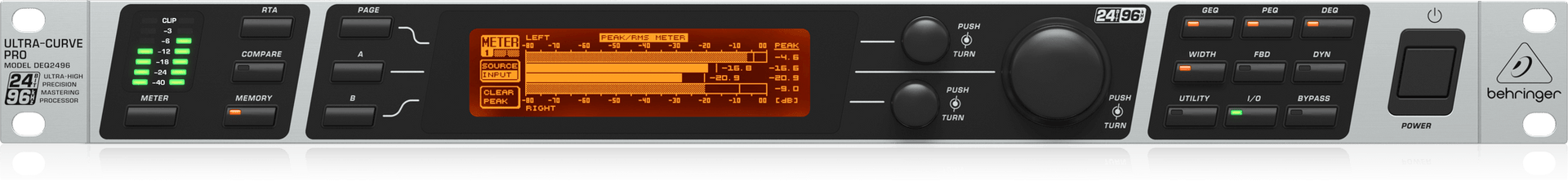 Behringer DEQ2496 Ultra-High-Precision 24-Bit/96 kHz Equalizer, Analyz