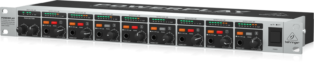 Behringer POWERPLAY HA8000 V2 8-Channel High-Power Headphones Mixing a