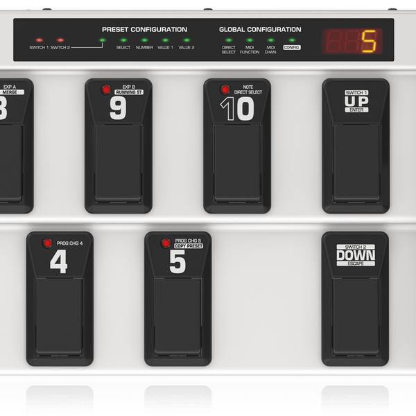 Behringer FCB1010 MIDI Foot Controller Ultra-Flexible MIDI Foot Contro