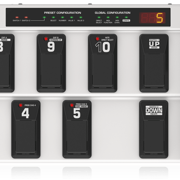behringer midi pedal Behringer FCB1010 MIDI Foot Controller Ultra-Flexible MIDI Foot Contro