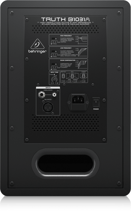 Behringer TRUTH B1031A High-Resolution, Active 2-Way Reference Studio Monitor with 8" Kevlar Woofer - Each