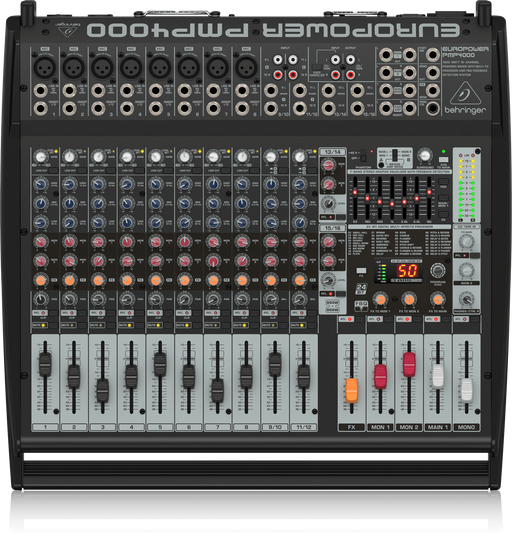 Behringer Europower PMP4000 1600W 16-Channel Powered Mixer with Multi-FX Processor and FBQ Feedback Detection System