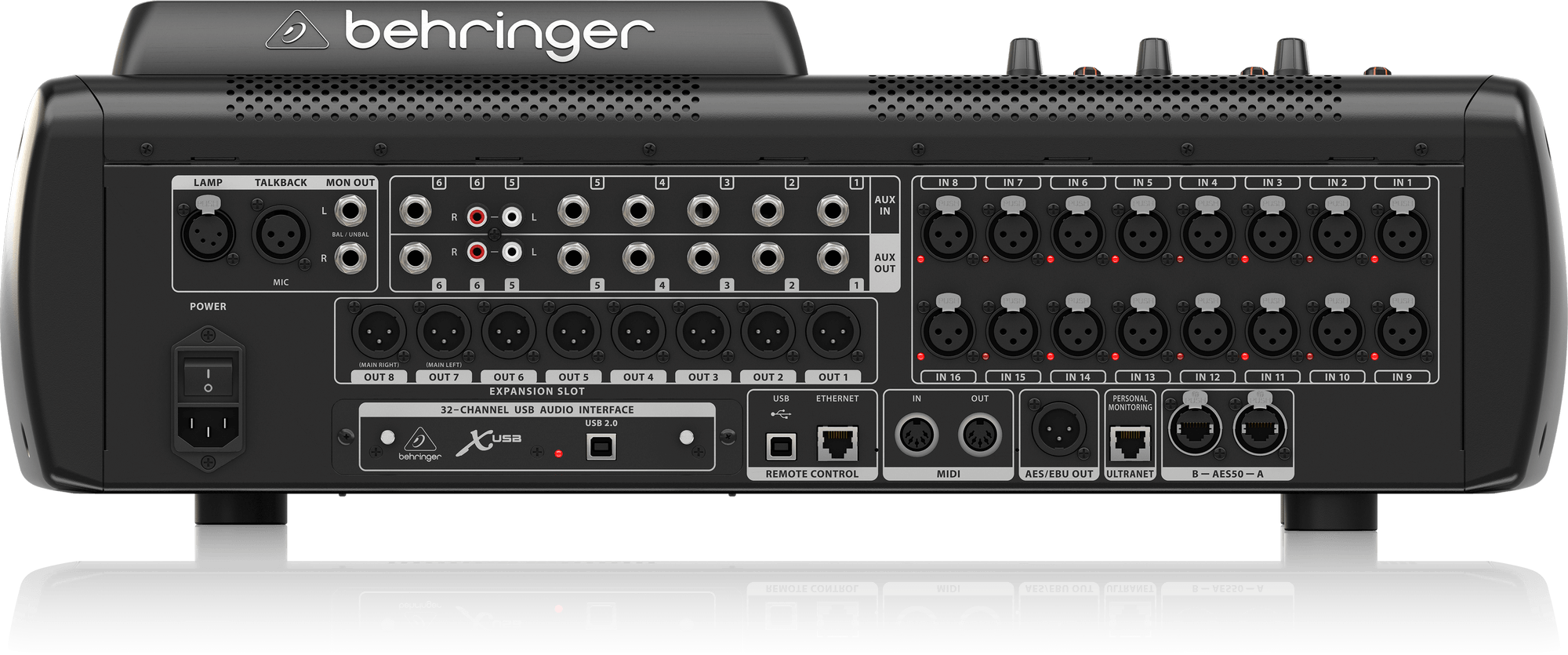 Behringer X32 Compact 40-Input, 25-Bus Digital Mixing Console with 16 Programmable Midas Preamps, 17 Motorized Faders,-Channel LCD's, 32-Channel Audio Interface and iPad/iPhone * Remote Control