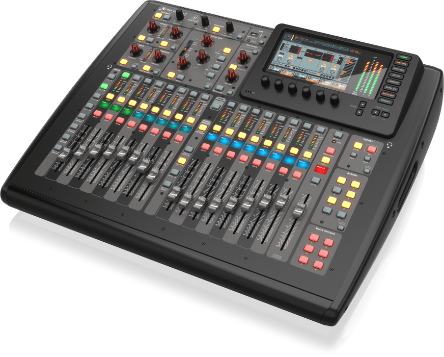 Behringer X32 Compact 40-Input, 25-Bus Digital Mixing Console with 16 Programmable Midas Preamps, 17 Motorized Faders,-Channel LCD's, 32-Channel Audio Interface and iPad/iPhone * Remote Control