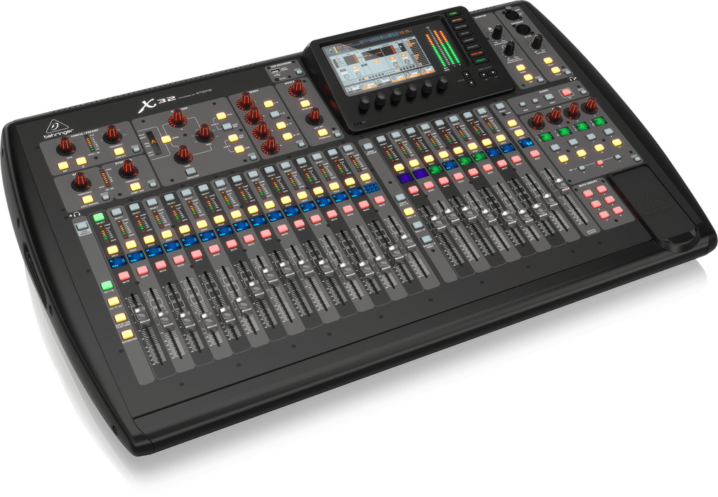 Behringer X32 40-Input, 25-Bus Digital Mixing Console with 32 Programmable MIDAS Preamps, 25 Motorized Faders, Channel LCD’s, 32-Channel Audio Interface and iPad/iPhone * Remote Control