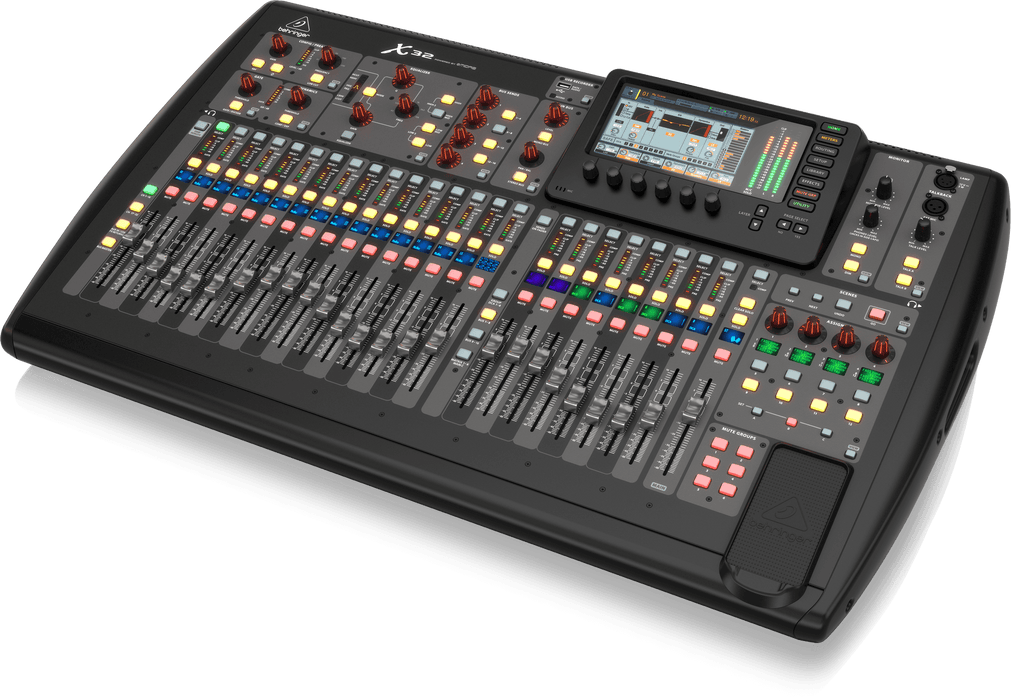 Behringer X32 40-Input, 25-Bus Digital Mixing Console with 32 Programmable MIDAS Preamps, 25 Motorized Faders, Channel LCD’s, 32-Channel Audio Interface and iPad/iPhone * Remote Control