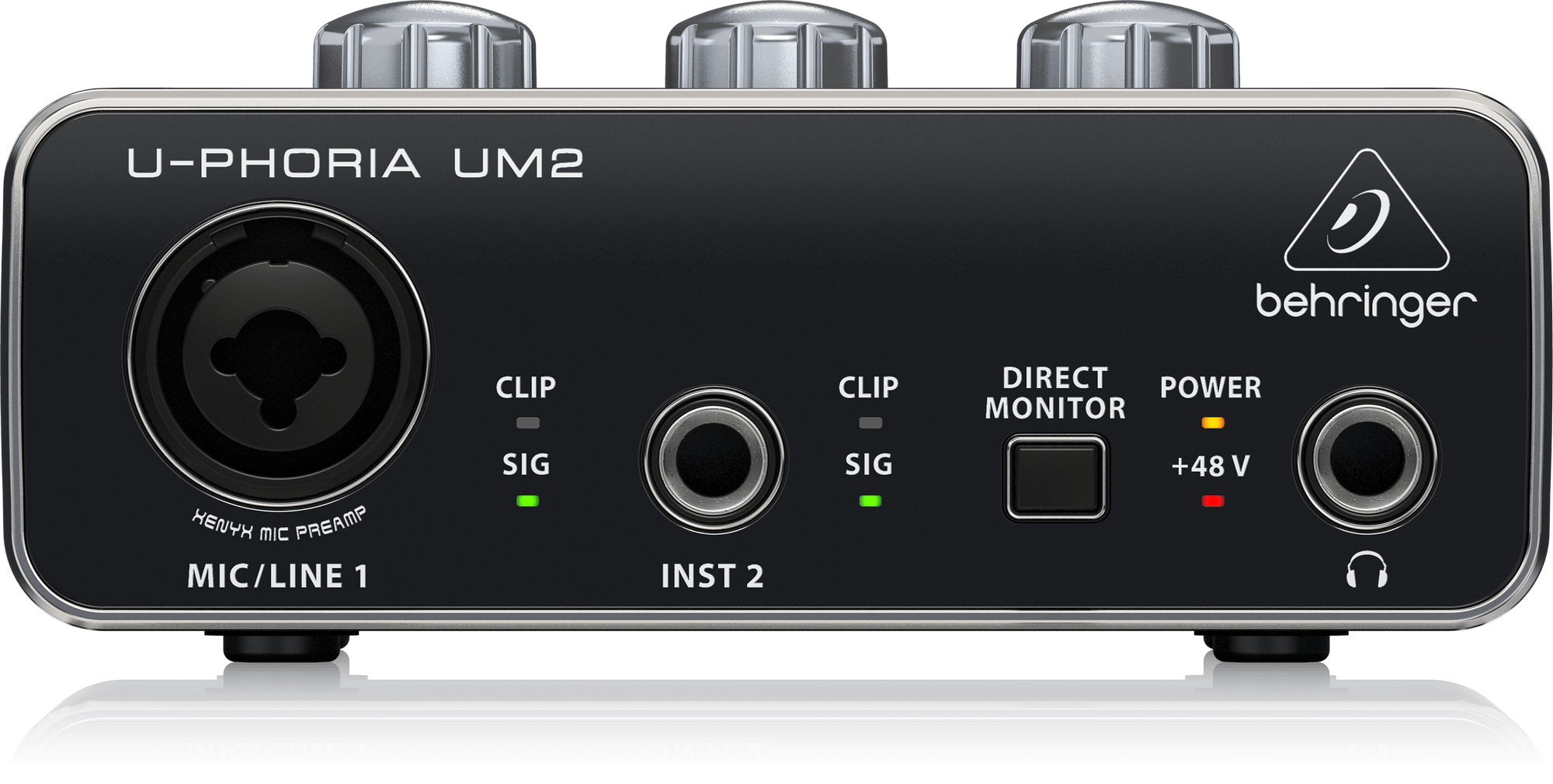 Behringer U-Phoria UM2 Audiophile 2x2 USB Audio Interface with XENYX Mic Preamplifier