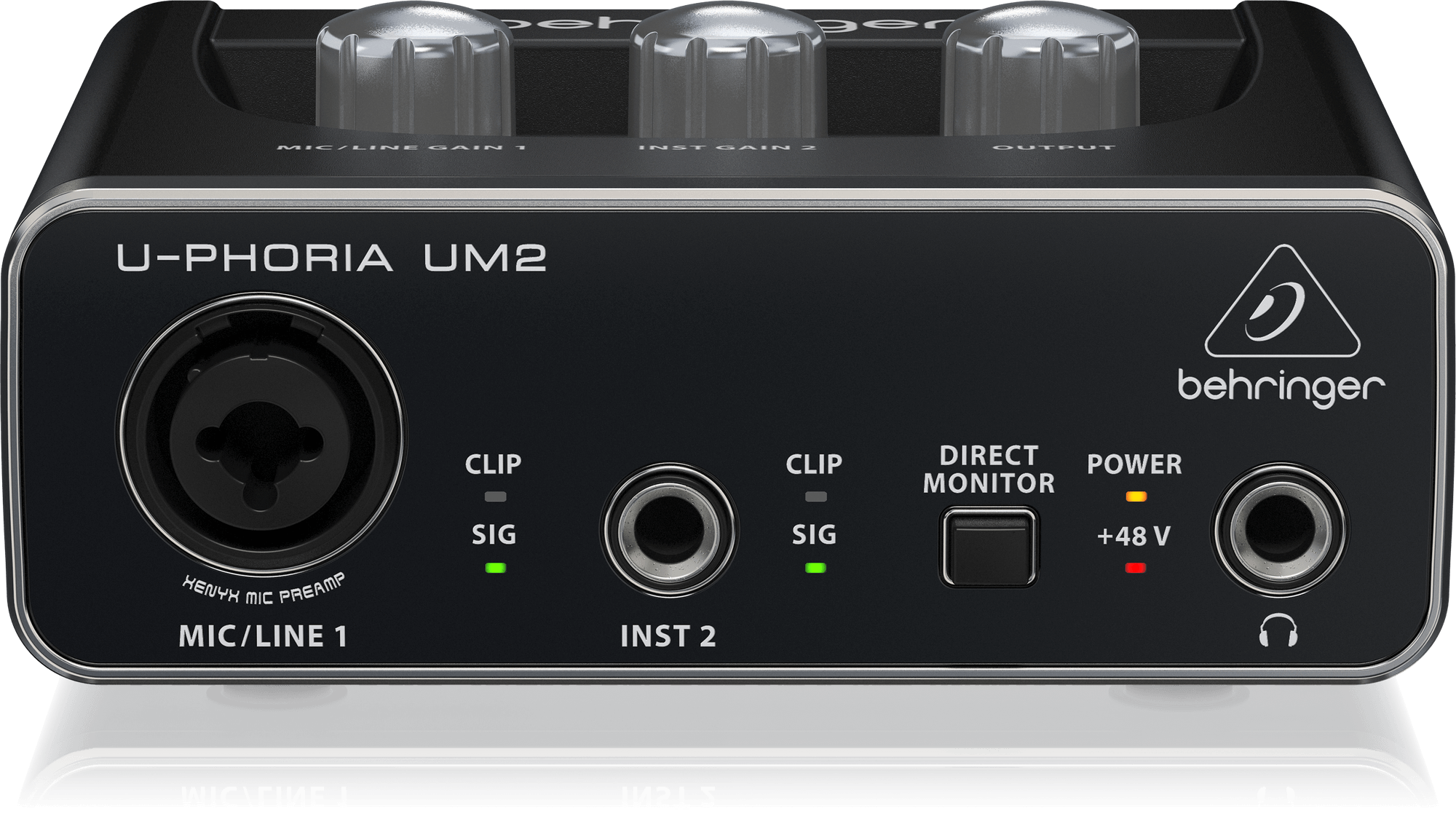 Behringer U-Phoria UM2 Audiophile 2x2 USB Audio Interface with XENYX Mic Preamplifier