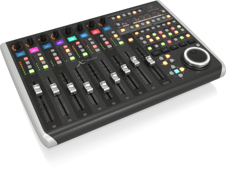 Behringer X-Touch Universal Control Surface with 9 Touch-Sensitive Motor Faders, LCD Scribble Strips and Ethernet/USB/MIDI Interface