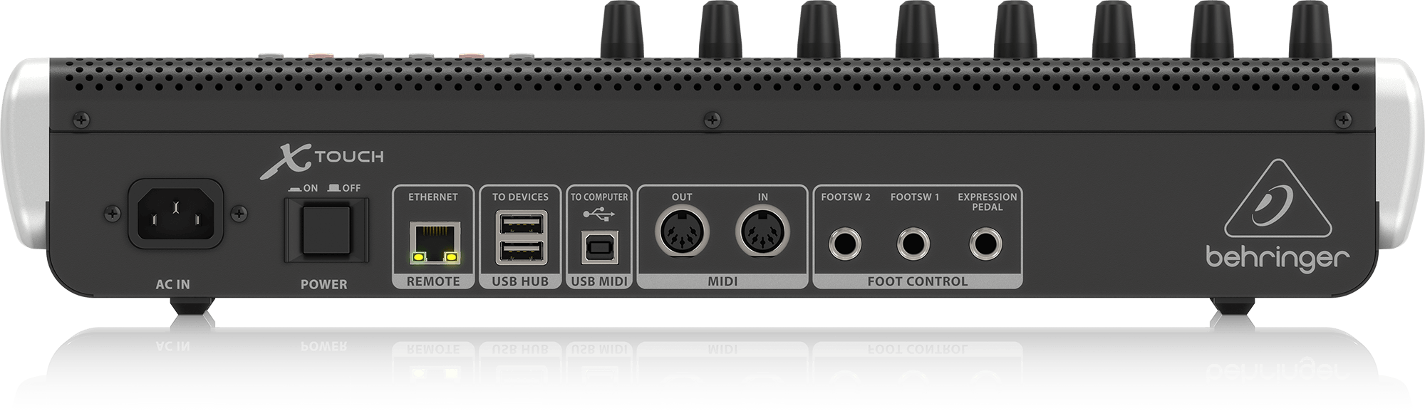 Behringer X-Touch Universal Control Surface with 9 Touch-Sensitive Motor Faders, LCD Scribble Strips and Ethernet/USB/MIDI Interface