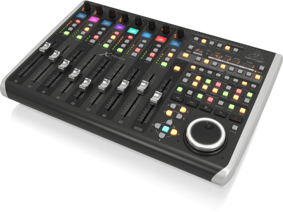 Behringer X-Touch Universal Control Surface with 9 Touch-Sensitive Motor Faders, LCD Scribble Strips and Ethernet/USB/MIDI Interface