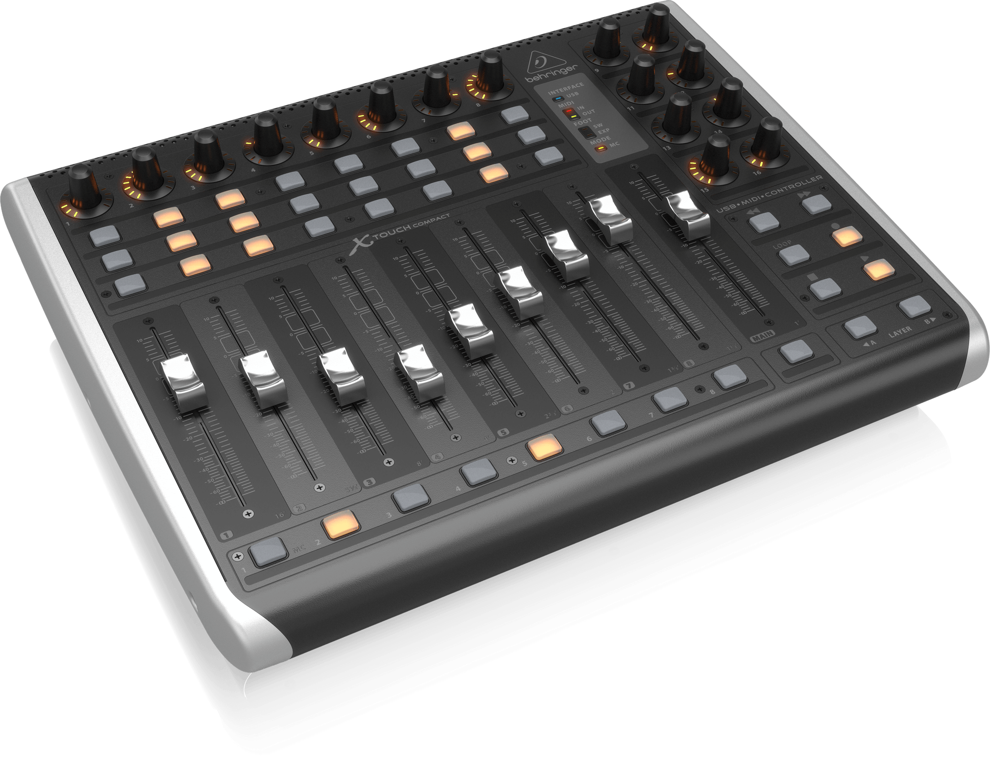 Behringer X-Touch Compact Universal USB/MIDI Controller with 9 Touch-S Behringer X-Touch Compact Universal USB/MIDI Controller with 9 Touch-S
