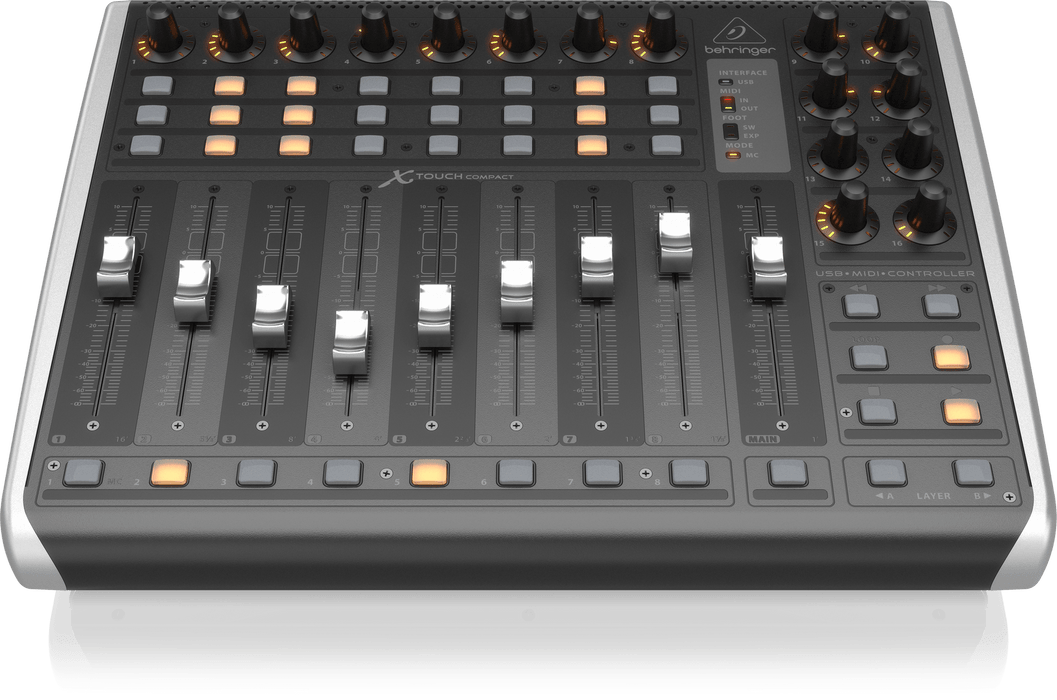 Behringer X-Touch Compact Universal USB/MIDI Controller with 9 Touch-Sensitive Motor Faders
