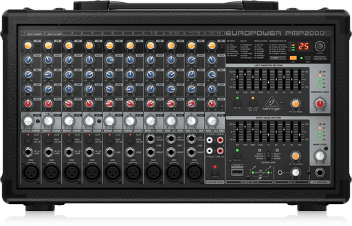 Behringer EUROPOWER PMP2000D  2000W 14Channel Powered Mixer with Klark Teknik Multi-FX Processor and Wireless Option