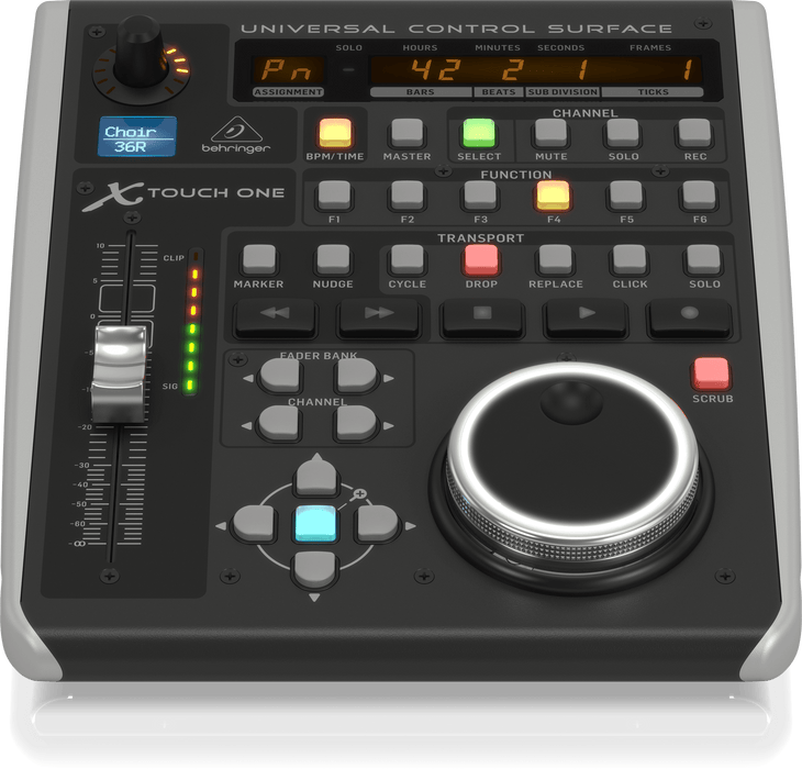 Behringer X-Touch One Universal Control Surface with Touch-Sensitive Motor Fader and LCD Scribble Strip