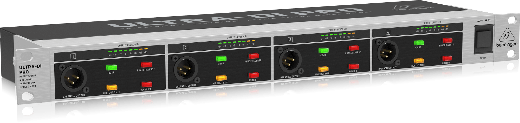 Behringer Ultra-DI Pro DI4000 Professional 4-Channel Active DI Box