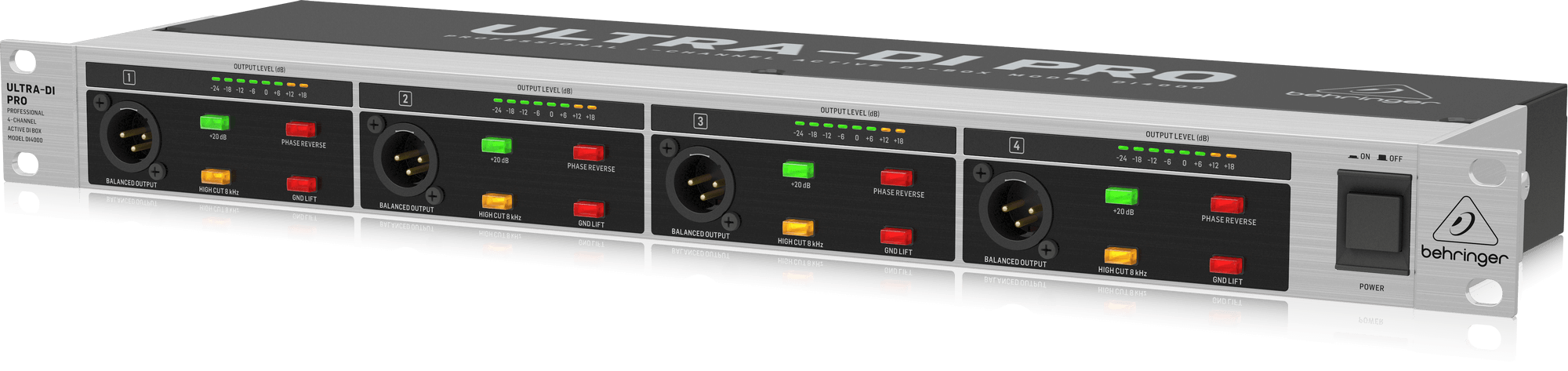 Behringer Ultra-DI Pro DI4000 Professional 4-Channel Active DI Box