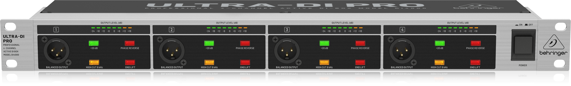 Behringer Ultra-DI Pro DI4000 Professional 4-Channel Active DI Box