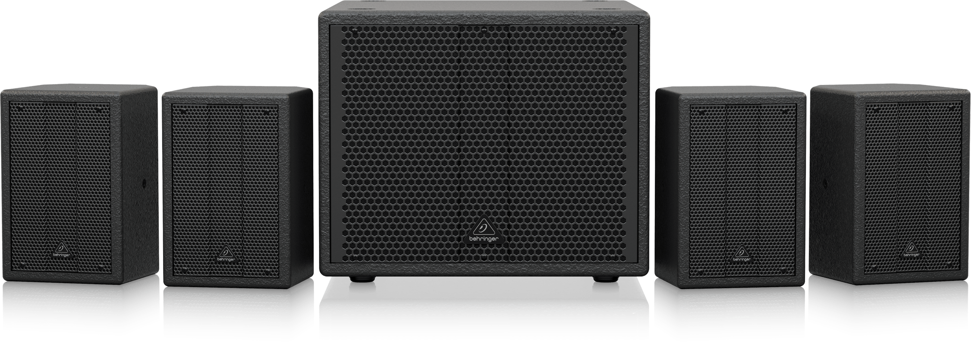 Behringer SAT 1004 Bundle Complete PUB Installation Speaker Bundle with 4" Passive PA Speaker and 8" Active PA Subwoofer and More - Set