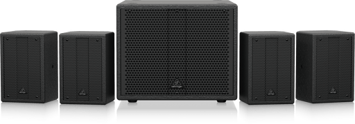 Behringer SAT 1004 Bundle Complete PUB Installation Speaker Bundle with 4" Passive PA Speaker and 8" Active PA Subwoofer and More - Set