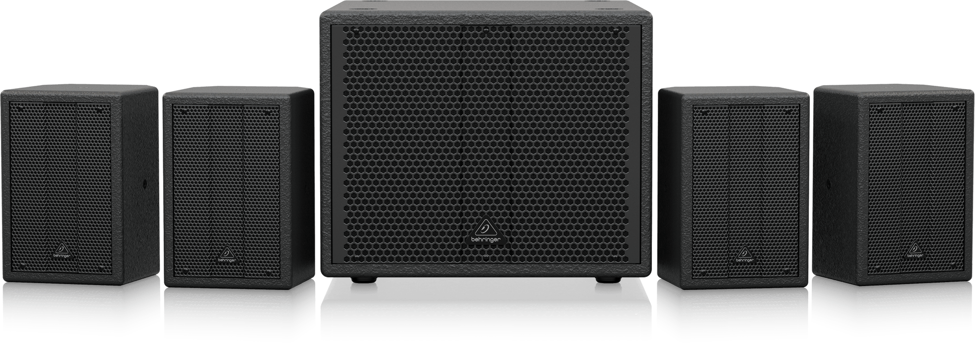 Behringer SAT 1004 Bundle Complete PUB Installation Speaker Bundle with 4" Passive PA Speaker and 8" Active PA Subwoofer and More - Set