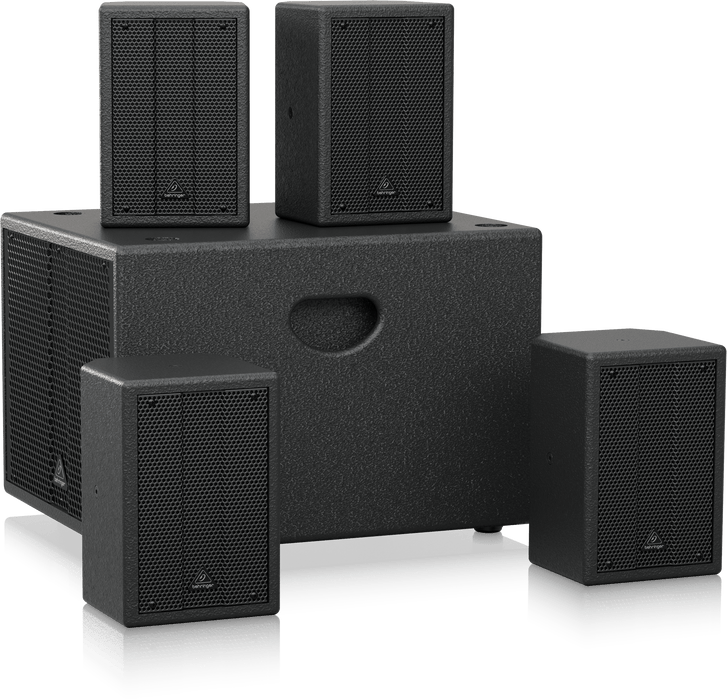 Behringer SAT 1004 Bundle Complete PUB Installation Speaker Bundle with 4" Passive PA Speaker and 8" Active PA Subwoofer and More - Set