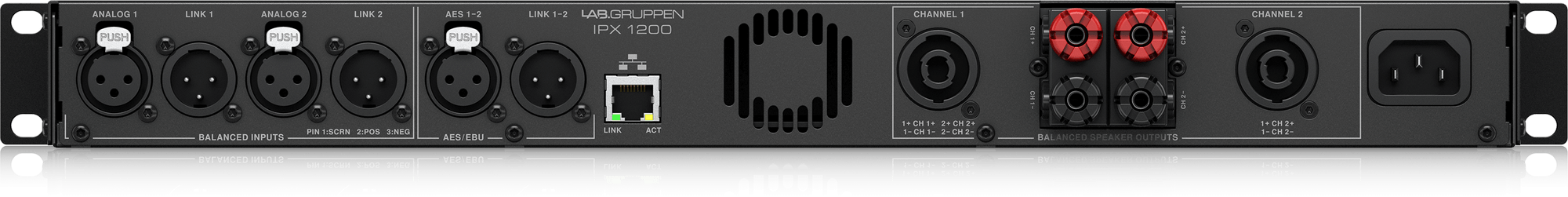 LAB.Gruppen IPX 1200 Compact 1,200 Watt 2-Channel DSP Controlled Power Amplifier