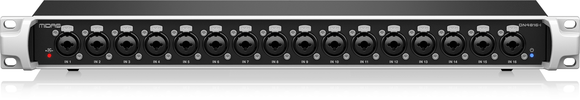 Midas DN4816-1 Bus-Powered StageConnect Interface with 16 Analogue Inputs and Dual Ultranet Outputs