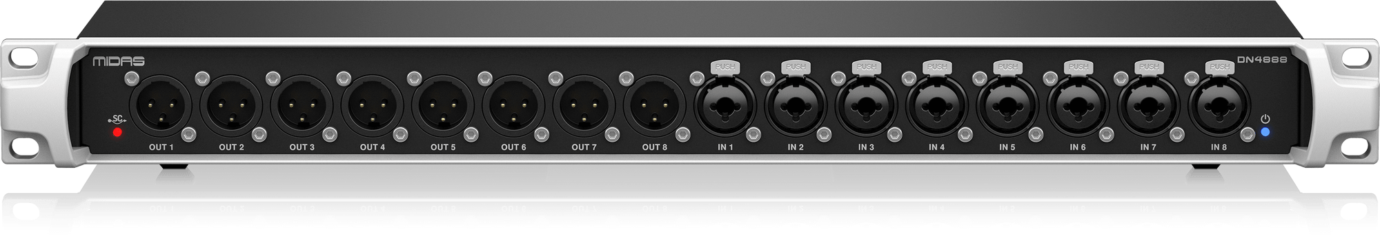 Midas DN4888 Bus-Powered StageCONNECT Interface with 8x8 Analogue In/Out and Dual Ultranet Outputs