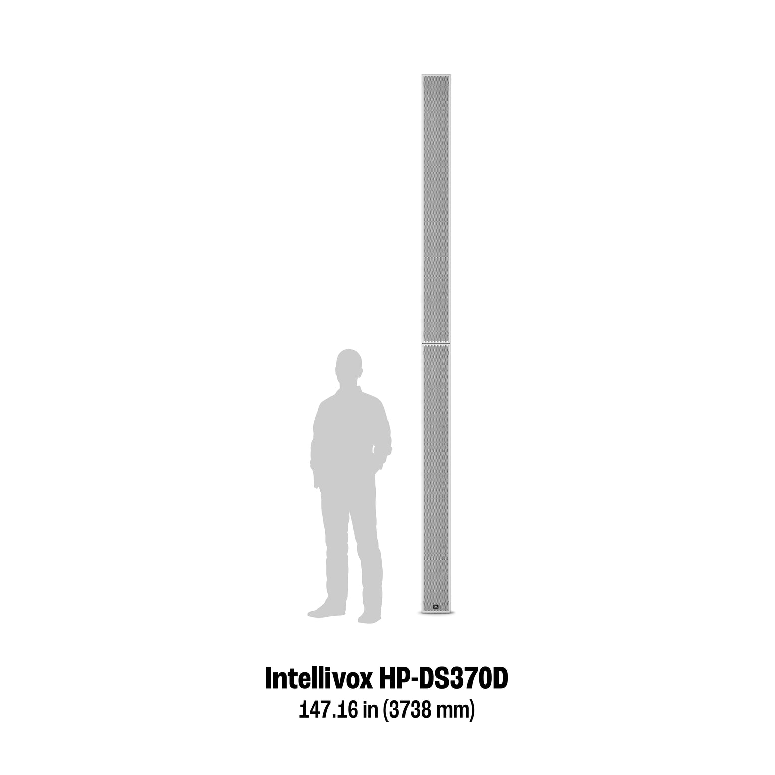 JBL Intellivox HP-DS370D High-Output Active Digital Beam Shaping Column Loudspeaker Array (IP55 Rated) For Maximum Outdoor Coverage - Audiomaxx India