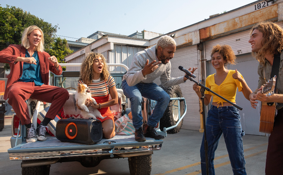 JBL Partybox Wireless Dual Microphone With Receiver Dongle Set - Black