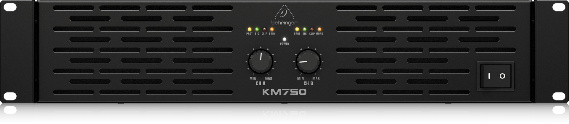 behringer KM750 750W 2チャンネルアンプ Behringer KM750 750W 2-channel Power Amplifier 400w+400 @ 4Ohms