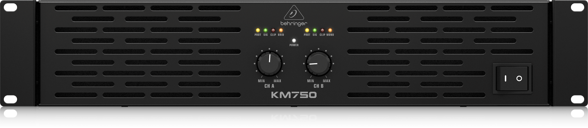 Behringer KM750 750W 2-channel Power Amplifier 400w+400 @ 4Ohms