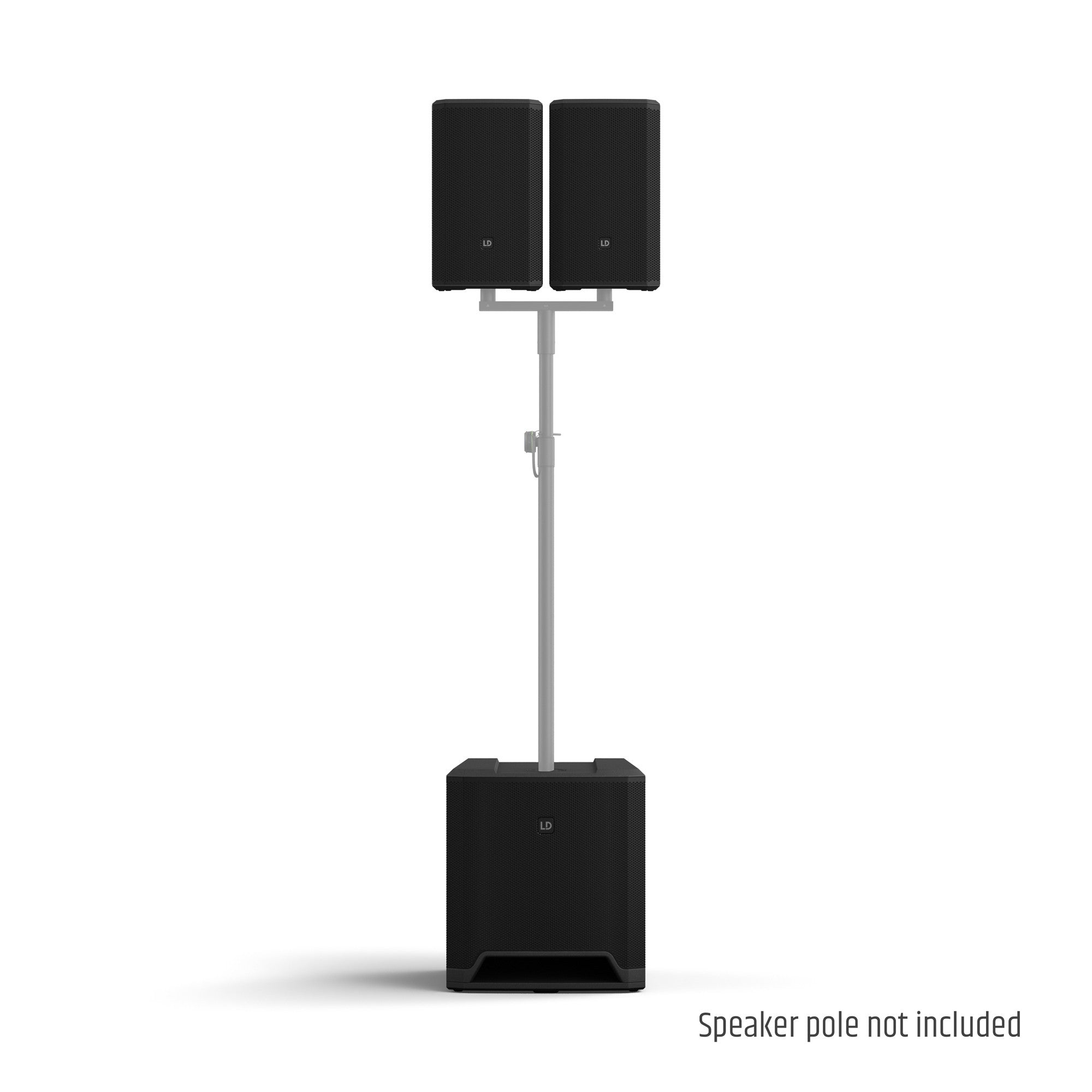 LD Systems LDDAVE12G4XINT 1460W Bluetooth 5.0 Streaming  Compact 2.1 Powered PA System - 2x 6.5" Satellite + 12" Sub - Set