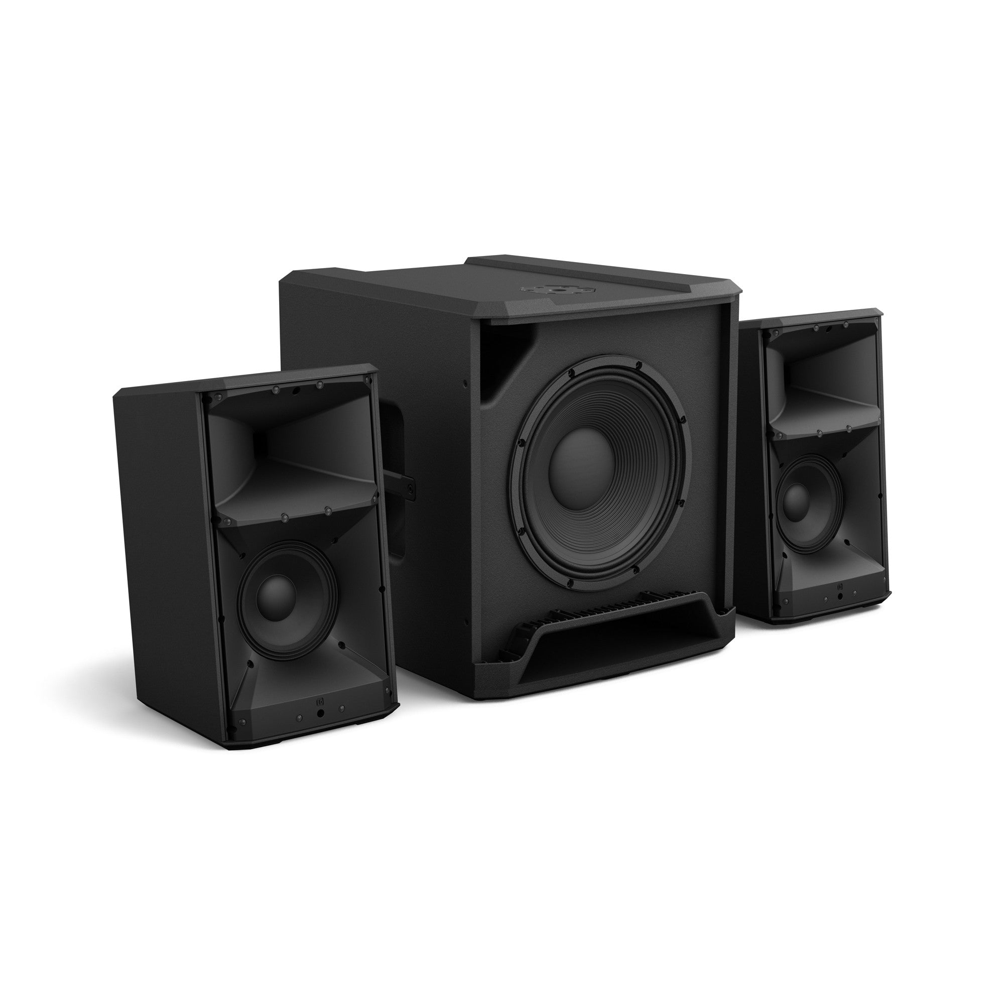LD Systems LDDAVE12G4XINT 1460W Bluetooth 5.0 Streaming  Compact 2.1 Powered PA System - 2x 6.5" Satellite + 12" Sub - Set