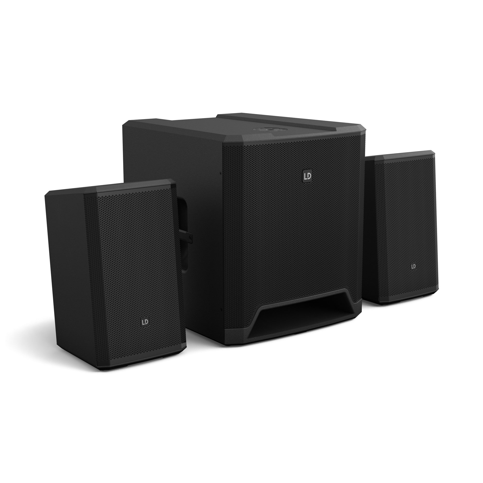 LD Systems LDDAVE15G4XINT 2060W Bluetooth 5.0 Streaming  Compact 2.1 powered PA system - 2x 8" Satellite + 15" Sub - Set