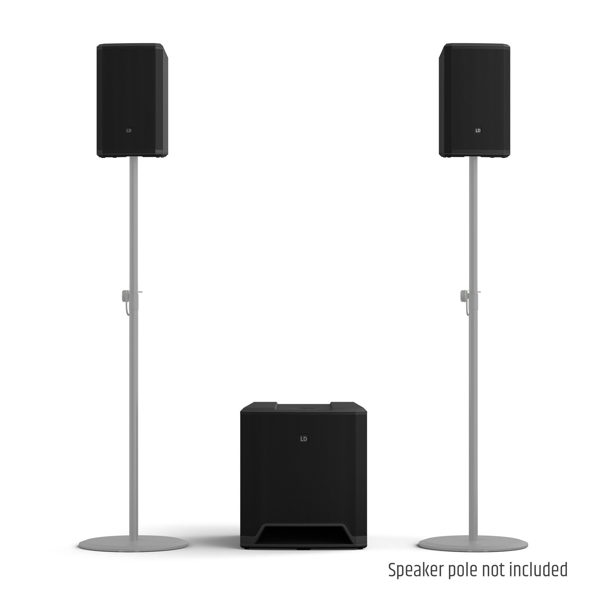 LD Systems LDDAVE15G4XINT 2060W Bluetooth 5.0 Streaming  Compact 2.1 powered PA system - 2x 8" Satellite + 15" Sub - Set