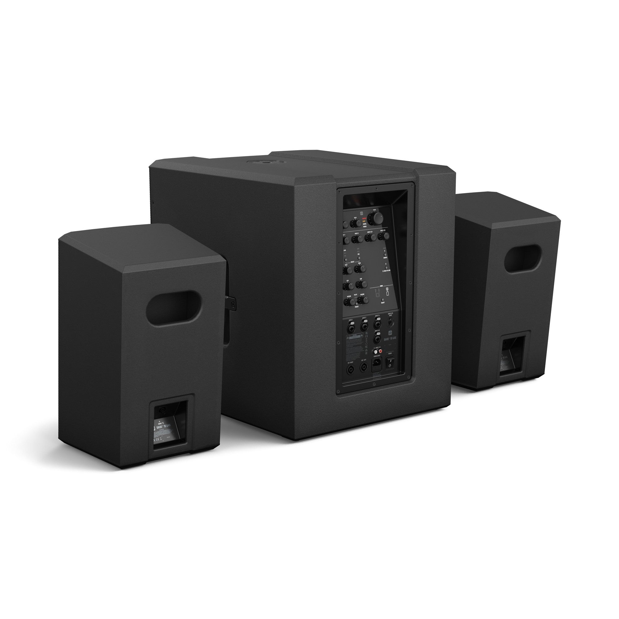 LD Systems LDDAVE15G4XINT 2060W Bluetooth 5.0 Streaming  Compact 2.1 powered PA system - 2x 8" Satellite + 15" Sub - Set