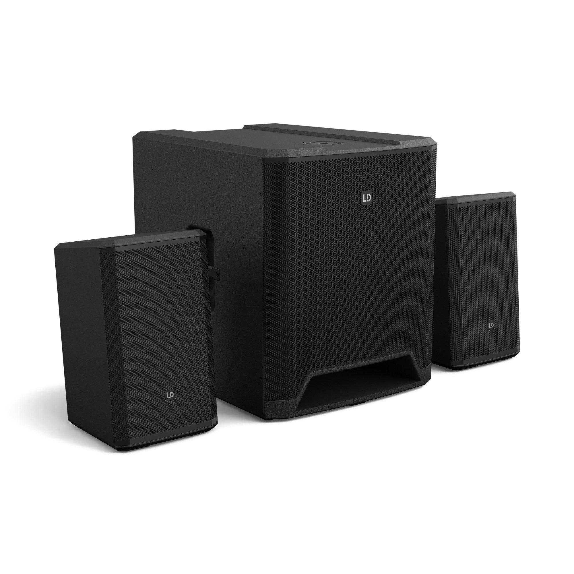 LD Systems LDDAVE18G4XINT 4000W Bluetooth 5.0 Streaming  Compact 2.1 powered PA system - 2x 8" Satellite + 18" Sub Sub - Set